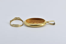 Load image into Gallery viewer, 22K Turquoise Forget Me Not Rose Diamond Mourning Pendant Yellow Gold