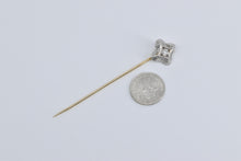 Load image into Gallery viewer, 14K 0.37 Ctw Diamond Art Deco Filigree Ornate Stick Pin Yellow Gold
