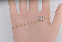 Load image into Gallery viewer, 14K 0.37 Ctw Diamond Art Deco Filigree Ornate Stick Pin Yellow Gold