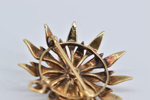 Load image into Gallery viewer, 14K Victorian Natural Diamond Seed Pearl Flower Pendant/Pin Yellow Gold