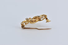 Load image into Gallery viewer, 14K Victorian Sapphire Seed Pearl Flower Swirl Pendant/Pin Yellow Gold