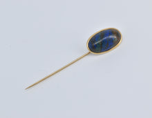 Load image into Gallery viewer, 14K Oval Boulder Opal Cabochon Vintage Stick Pin Yellow Gold