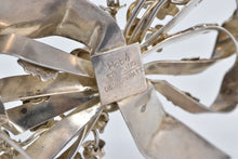 Load image into Gallery viewer, Sterling Silver 1940's Hobe Floral Bow Oversized Statement Pin/Brooch