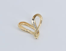 Load image into Gallery viewer, 14K 0.50 Ctw Baguette Natural Diamond Heart Slide Pendant Yellow Gold