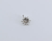 Load image into Gallery viewer, 14K 0.40 Ctw Diamond Flower Snow Flake Cluster Pendant White Gold