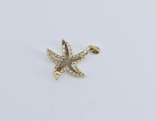 Load image into Gallery viewer, 10K Pave Diamond Sea Star Fish Beach Pendant White Gold