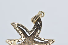 Load image into Gallery viewer, 10K Pave Diamond Sea Star Fish Beach Pendant White Gold