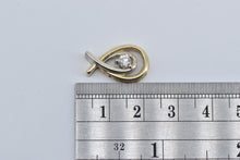 Load image into Gallery viewer, 10K 0.20 Ct Diamond Two Tone Loop Love Symbol Pendant Yellow Gold