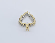 Load image into Gallery viewer, 10K 1.00 Ctw Natural Diamond Encrusted Heart Love Pendant Yellow Gold