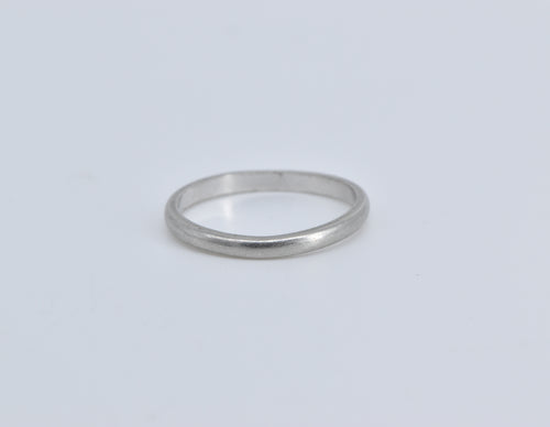 Platinum 2.1mm Rounded Classic Vintage Wedding Band Ring
