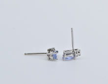 Load image into Gallery viewer, 10K Pear Tanzanite Diamond Accent Stud Earrings White Gold