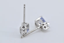 Load image into Gallery viewer, 10K Pear Tanzanite Diamond Accent Stud Earrings White Gold