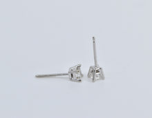 Load image into Gallery viewer, 14K 0.14 Ctw Princess Cut Diamond Solitaire Stud Earrings White Gold