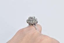 Load image into Gallery viewer, 18K 1940's 8mm Natural Diamond 1.25 Ctw Cluster Ring White Gold