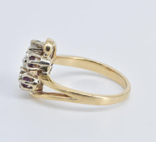 Load image into Gallery viewer, 14K 0.71 Ctw Natural Diamond Ruby Swirl Statement Ring Yellow Gold