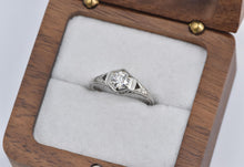 Load image into Gallery viewer, 18K 0.30 Ctw Art Deco Natural Diamond Engagement Ring White Gold