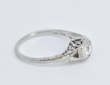 Load image into Gallery viewer, 18K 0.30 Ctw Art Deco Natural Diamond Engagement Ring White Gold