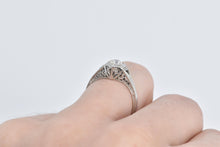 Load image into Gallery viewer, 18K 0.30 Ctw Art Deco Natural Diamond Engagement Ring White Gold