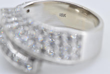 Load image into Gallery viewer, 18K 2.50 Ctw Brown &amp; White Natural Diamond Twist Ring White Gold