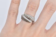 Load image into Gallery viewer, 18K 2.50 Ctw Brown &amp; White Natural Diamond Twist Ring White Gold