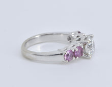 Load image into Gallery viewer, 18K 2.20 Ctw Natural Diamond Sapphire Engagement Ring White Gold