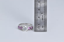 Load image into Gallery viewer, 18K 2.20 Ctw Natural Diamond Sapphire Engagement Ring White Gold
