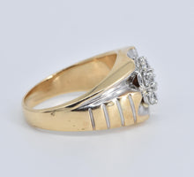 Load image into Gallery viewer, 14K 0.75 Ctw Natural Diamond Cluster Graduated Ring Yellow Gold