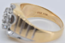 Load image into Gallery viewer, 14K 0.75 Ctw Natural Diamond Cluster Graduated Ring Yellow Gold