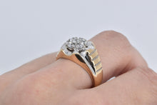 Load image into Gallery viewer, 14K 0.75 Ctw Natural Diamond Cluster Graduated Ring Yellow Gold