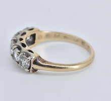 Load image into Gallery viewer, 14K 1.00 Ctw Five Stone Natural Diamond Band Ring Yellow Gold