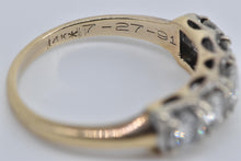 Load image into Gallery viewer, 14K 1.00 Ctw Five Stone Natural Diamond Band Ring Yellow Gold