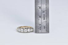 Load image into Gallery viewer, 14K 1.00 Ctw Five Stone Natural Diamond Band Ring Yellow Gold