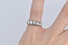 Load image into Gallery viewer, 14K 1.00 Ctw Five Stone Natural Diamond Band Ring Yellow Gold
