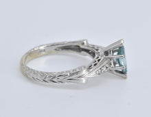 Load image into Gallery viewer, 14K 0.80 Ctw Marquise Blue Diamond Engagement Ring White Gold