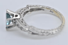 Load image into Gallery viewer, 14K 0.80 Ctw Marquise Blue Diamond Engagement Ring White Gold