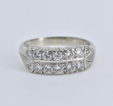 Load image into Gallery viewer, 14K 0.85 Ctw Art Deco Natural Diamond Row Band Ring White Gold