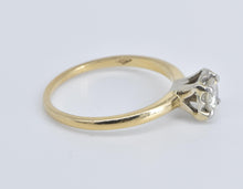 Load image into Gallery viewer, 14K 0.41 Ct Natural Diamond 1940's Engagement Ring Yellow Gold