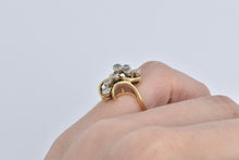 Load image into Gallery viewer, 14K 0.25 Ctw Natural Diamond Vintage Cluster Ring Yellow Gold