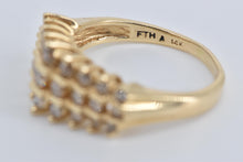 Load image into Gallery viewer, 14K 1.00 Ctw Natural Diamond Three Row Band Ring Yellow Gold