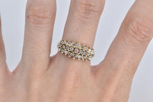 Load image into Gallery viewer, 14K 1.00 Ctw Natural Diamond Three Row Band Ring Yellow Gold