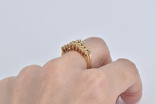 Load image into Gallery viewer, 14K 1.00 Ctw Natural Diamond Three Row Band Ring Yellow Gold