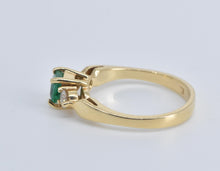 Load image into Gallery viewer, 14K 0.72 Ctw Princess Emerald Natural Diamond Ring Yellow Gold