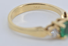 Load image into Gallery viewer, 14K 0.72 Ctw Princess Emerald Natural Diamond Ring Yellow Gold