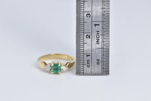 Load image into Gallery viewer, 14K 0.72 Ctw Princess Emerald Natural Diamond Ring Yellow Gold
