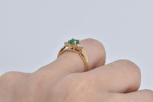 Load image into Gallery viewer, 14K 0.72 Ctw Princess Emerald Natural Diamond Ring Yellow Gold
