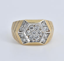 Load image into Gallery viewer, 14K 1.00 Ctw Natural Diamond Watch Band Cluster Ring Yellow Gold