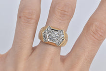 Load image into Gallery viewer, 14K 1.00 Ctw Natural Diamond Watch Band Cluster Ring Yellow Gold