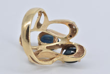 Load image into Gallery viewer, 14K 2.70 Ctw Natural Sapphire Diamond Wavy Ring Yellow Gold