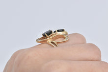 Load image into Gallery viewer, 14K 2.70 Ctw Natural Sapphire Diamond Wavy Ring Yellow Gold