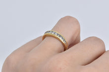 Load image into Gallery viewer, 14K 1.00 Ctw Princess Natural Diamond Wedding Band Ring Yellow Gold